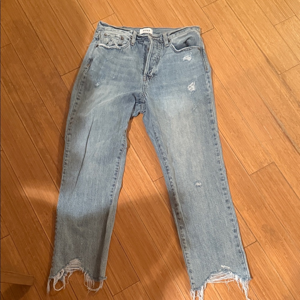 Pistola Light Blue Straight Leg Jeans